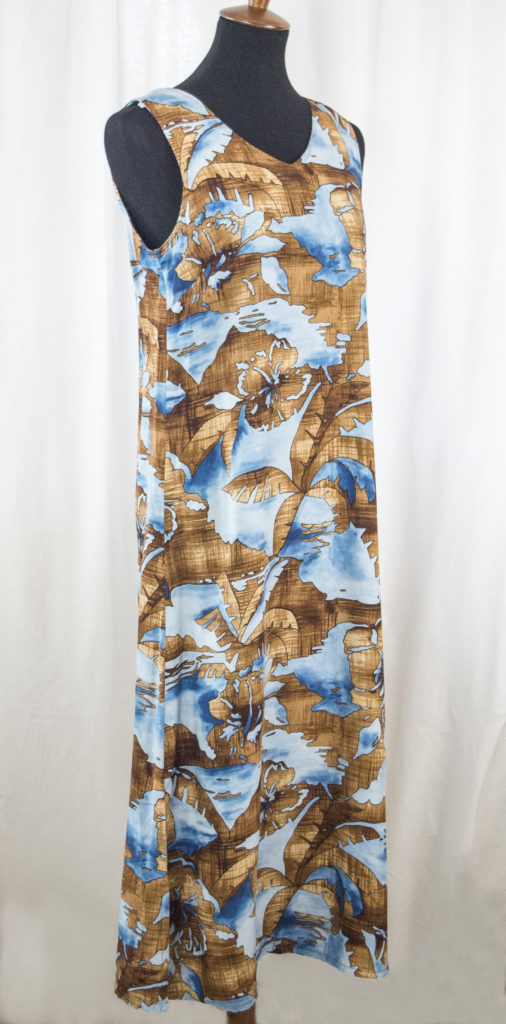 Hilo Hattie Hawaiian Original Dress Floral Tropical Palm Muumuu Size Small Maxi